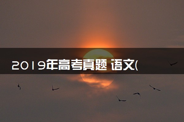 2019年高考真题 语文(山东卷)（原卷版）