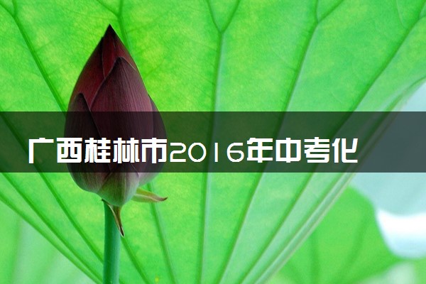 广西桂林市2016年中考化学真题试题（含答案）