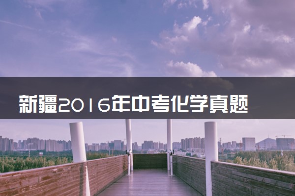 新疆2016年中考化学真题试题（含解析）