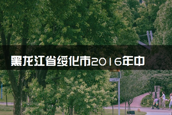黑龙江省绥化市2016年中考化学真题试题（含解析）