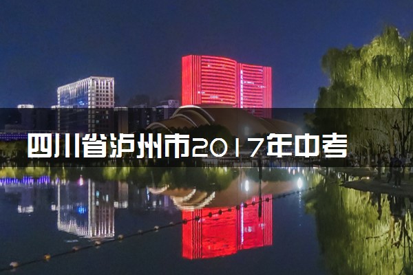 四川省泸州市2017年中考化学真题试题（含解析）
