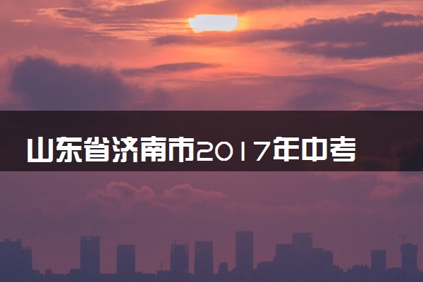 山东省济南市2017年中考化学真题试题（含解析）