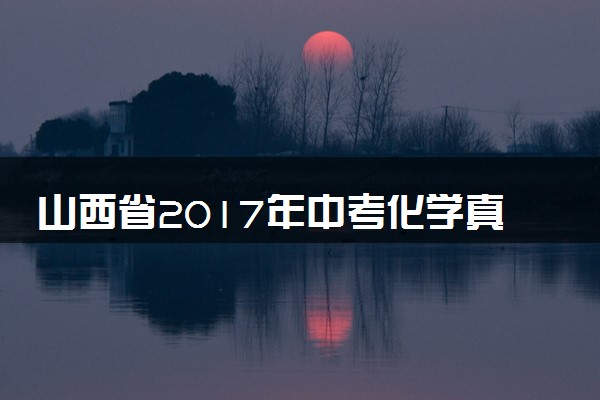 山西省2017年中考化学真题试题（含解析）