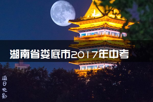湖南省娄底市2017年中考化学真题试题（含解析）