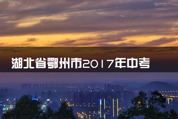 湖北省鄂州市2017年中考化学真题试题（含解析）