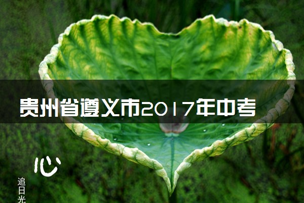 贵州省遵义市2017年中考化学真题试题（含解析）