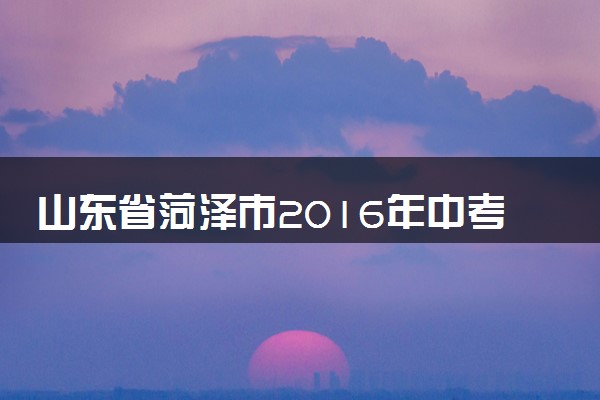 山东省菏泽市2016年中考物理真题试题（含解析）