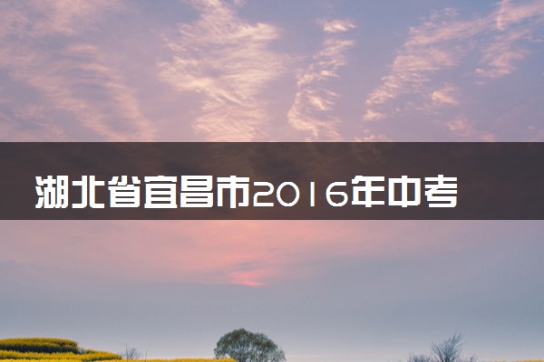 湖北省宜昌市2016年中考物理真题试题（含答案）