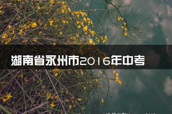 湖南省永州市2016年中考物理真题试题（含解析）