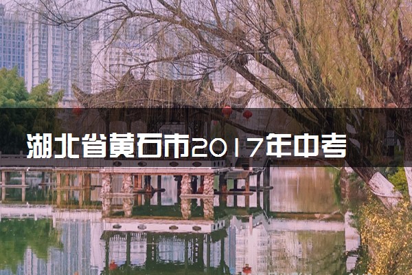 湖北省黄石市2017年中考理综（物理部分）真题试题（含解析）