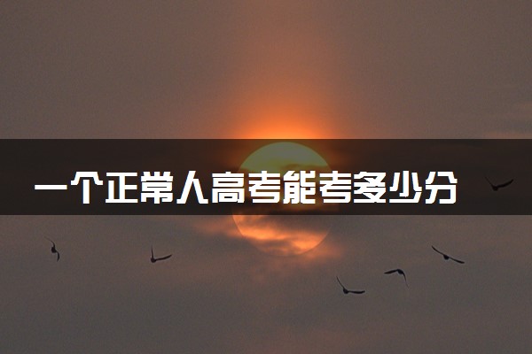 一个正常人高考能考多少分 2024多少分能上大学