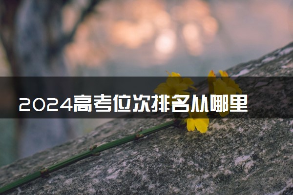 2024高考位次排名从哪里查 如何知道自己全省排名