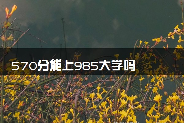 570分能上985大学吗 能上哪些大学