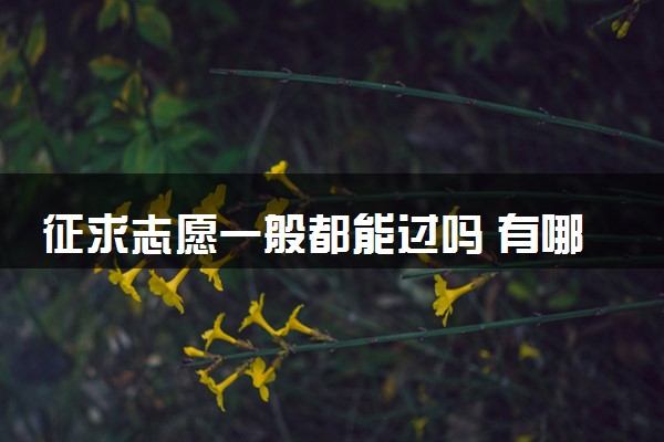 征求志愿一般都能过吗 有哪些增加录取几率的方法