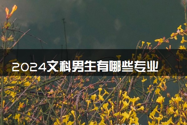 2024文科男生有哪些专业就业前景好 学什么最吃香