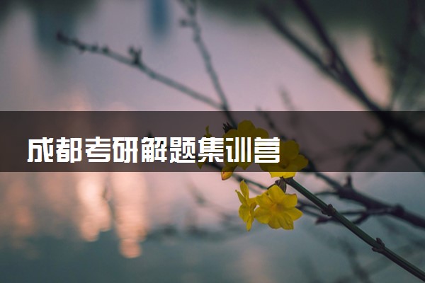 成都考研解题集训营