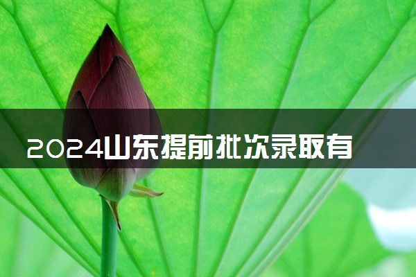 2024山东提前批次录取有哪些学校 学校名单整理