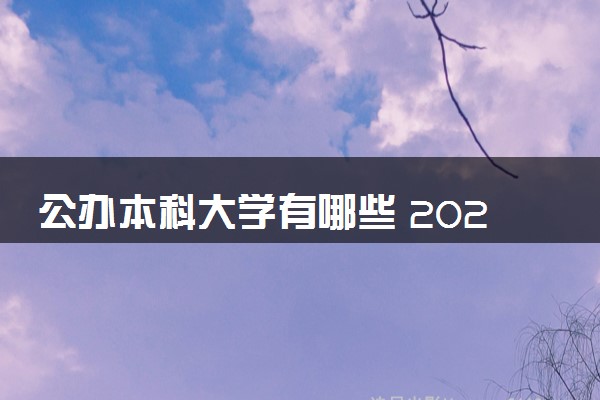公办本科大学有哪些 2024哪些大学实力强