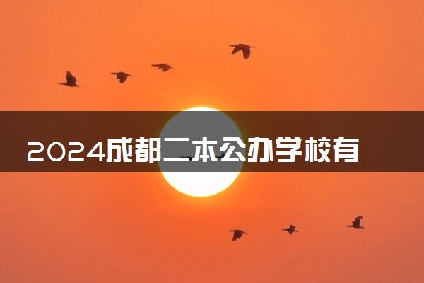 2024成都二本公办学校有哪些 实力强的院校推荐