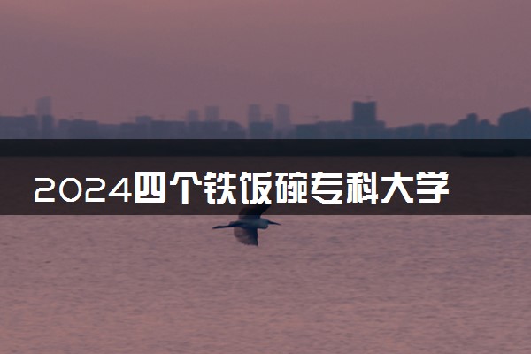 2024四个铁饭碗专科大学 哪些院校不愁工作
