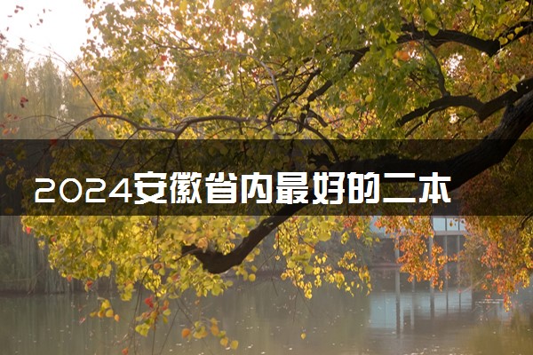 2024安徽省内最好的二本 最新院校实力排名