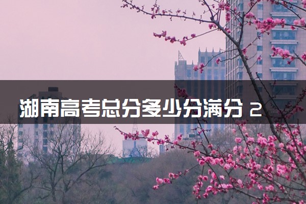 湖南高考总分多少分满分 2024年各科目分值如何分配