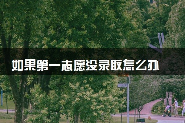 如果第一志愿没录取怎么办 有什么注意事项