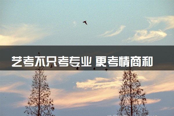 艺考不只考专业 更考情商和应变