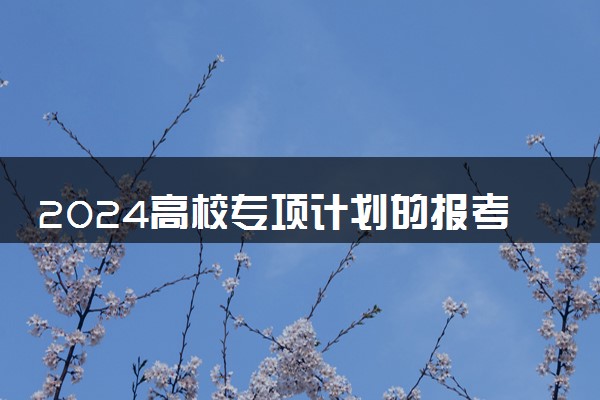 2024高校专项计划的报考条件是什么 值不值得报考