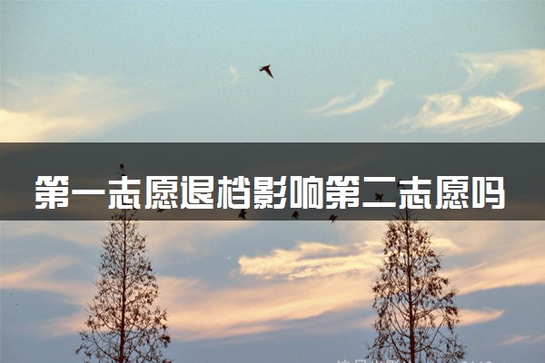 第一志愿退档影响第二志愿吗 2024志愿退档怎么办