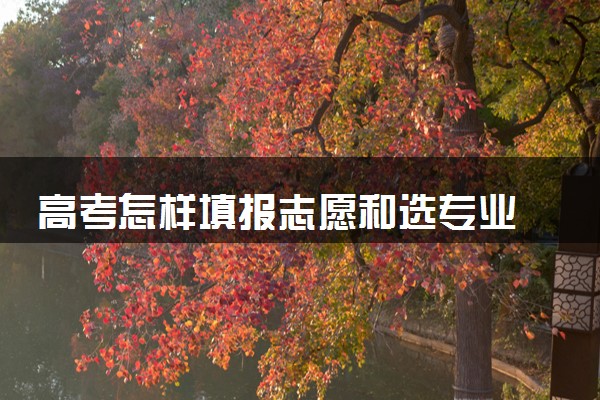 高考怎样填报志愿和选专业 报志愿是高考前吗