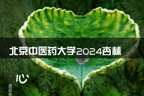 北京中医药大学2024杏林计划招生简章 招生专业及计划