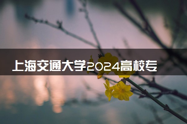 上海交通大学2024高校专项思源计划招生简章 招生专业及计划