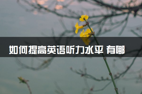 如何提高英语听力水平 有哪些好的方法