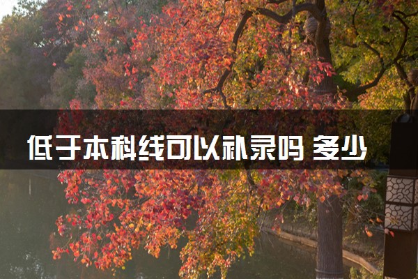 低于本科线可以补录吗 多少分有希望