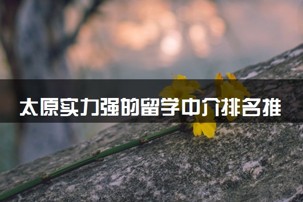 太原实力强的留学中介排名推荐