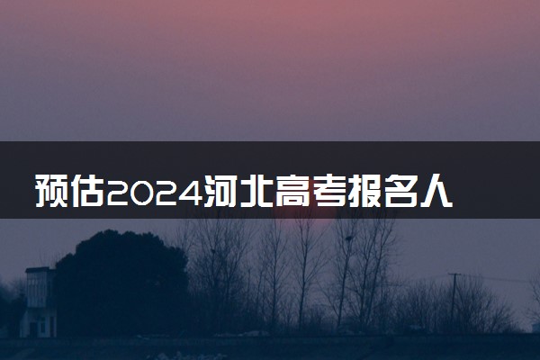 预估2024河北高考报名人数 报考人数预测