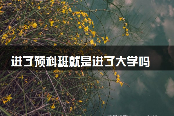进了预科班就是进了大学吗 入学后随便选专业吗