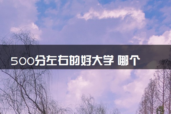 500分左右的好大学 哪个学校值得报考