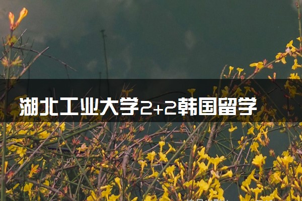 湖北工业大学2+2韩国留学项目合作大学
