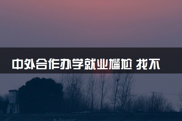 中外合作办学就业尴尬 找不到好工作吗