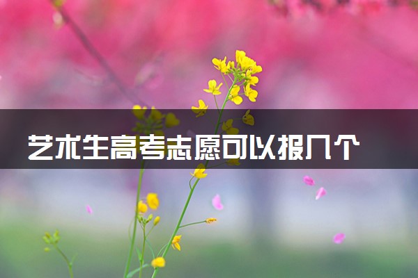 艺术生高考志愿可以报几个 能报普通志愿吗