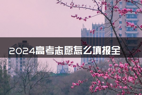 2024高考志愿怎么填报全过程 具体填报步骤流程