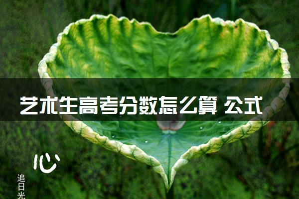 艺术生高考分数怎么算 公式是怎样的
