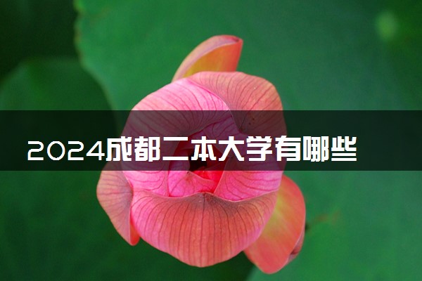 2024成都二本大学有哪些 比较好的院校推荐