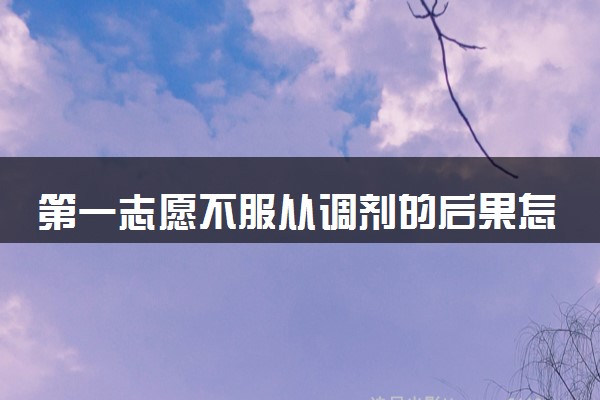 第一志愿不服从调剂的后果怎样 会被退档嘛