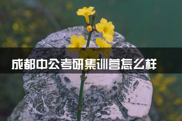 成都中公考研集训营怎么样