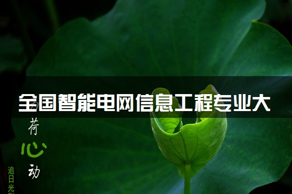 全国智能电网信息工程专业大学排名及分数线(2024年高考参考)