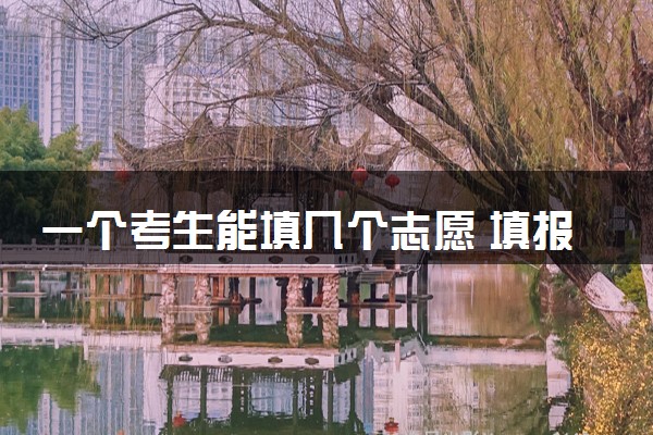 一个考生能填几个志愿 填报志愿窍门有哪些