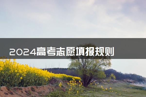 2024高考志愿填报规则 怎么填报好